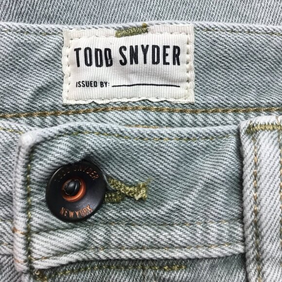 Todd Snyder Straight Fit Jeans Mens 30x32 Light Wash Gray Denim Cotton Lycra - Picture 9 of 12